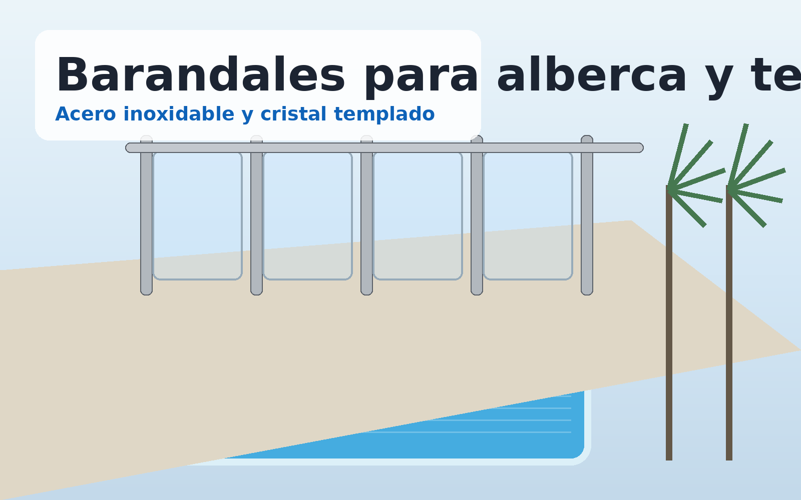 Barandales para alberca y terrazas